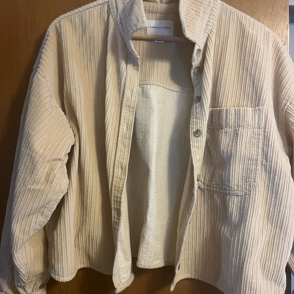 American Eagle Corduroy Cropped sweater/shacket - Picture 3 of 6